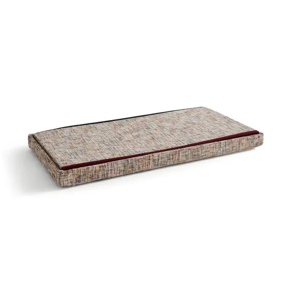 Multi Chenille Rectangle Ottoman 4