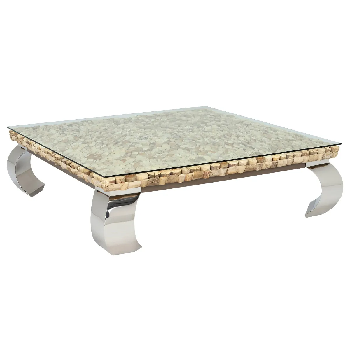 Caspian Terni Large Square Reclaimed Wood Coffee Table