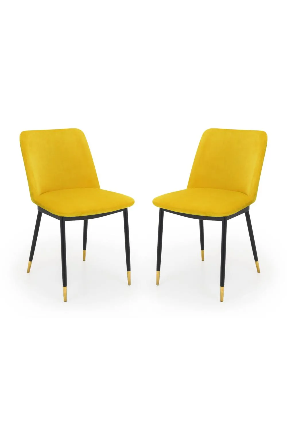 Julian Bowen Delaunay Upholstered Dining Chair (Set of 2) in Mustard 4