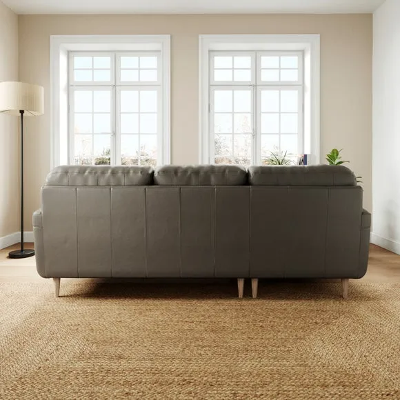 Sven Classic Leather Large Corner Chaise Sofa 3