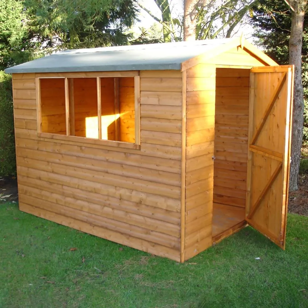 Shires Lewis Handmade Garden Shed Approx 8 x 6 Feet in Brown 2