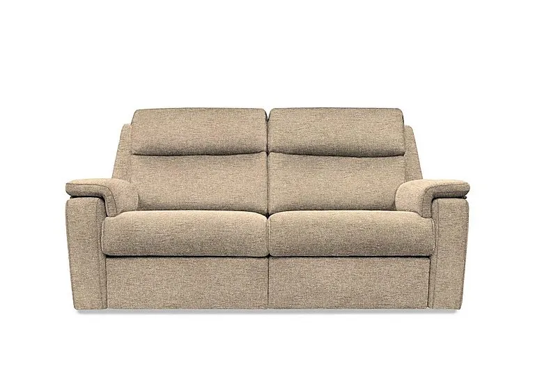 Thornbury 3 Seater Fabric Recliner Sofa with Headrests and Power Lumbar - Dapple Sparrow