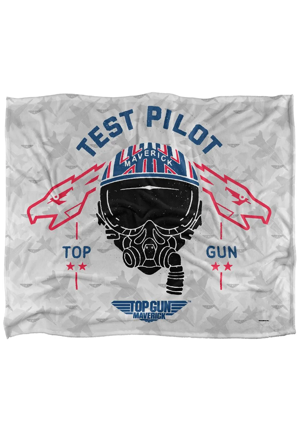 Top Gun: Maverick Test Pilot Silky Touch Super Soft Throw Blanket 152 X 127 cm in White