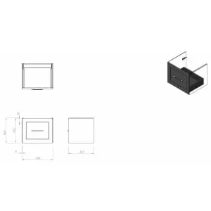 Concept Stone Grey Shaker Wall Hung Vanity Unit & Basin - 550mm 2