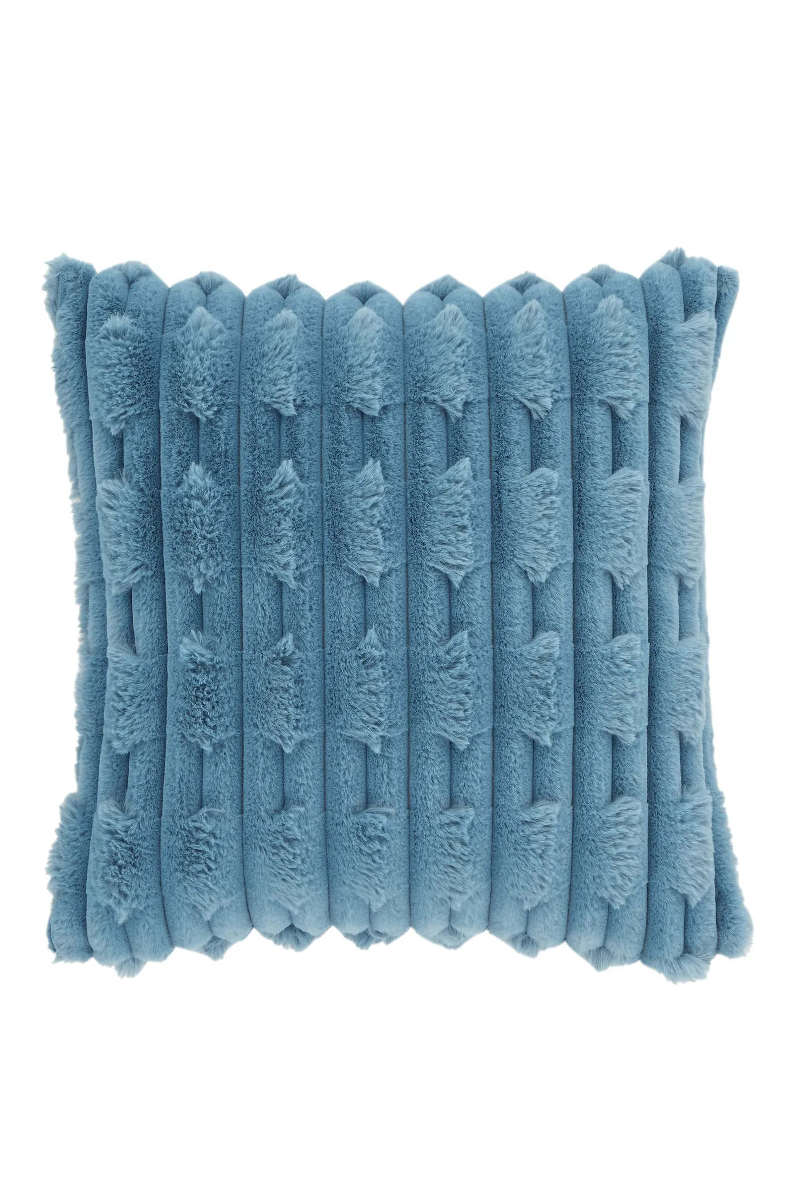 Bianca 'Carved Faux Fur' Cushion in Blue 5