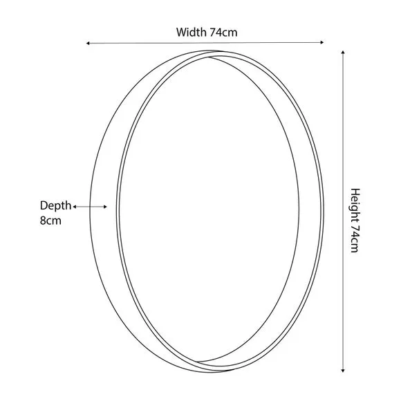 Natural Wood Veneer Round Wall Mirror 6