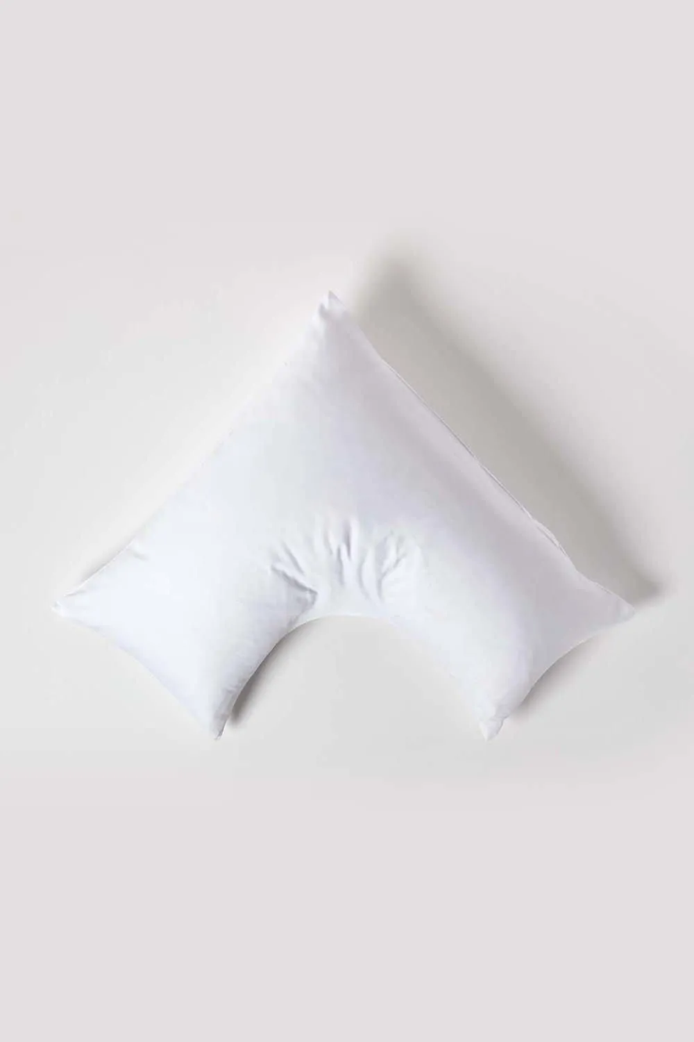 Homescapes V Shaped Pillowcase Sateen Cotton 400 Thread Count in White