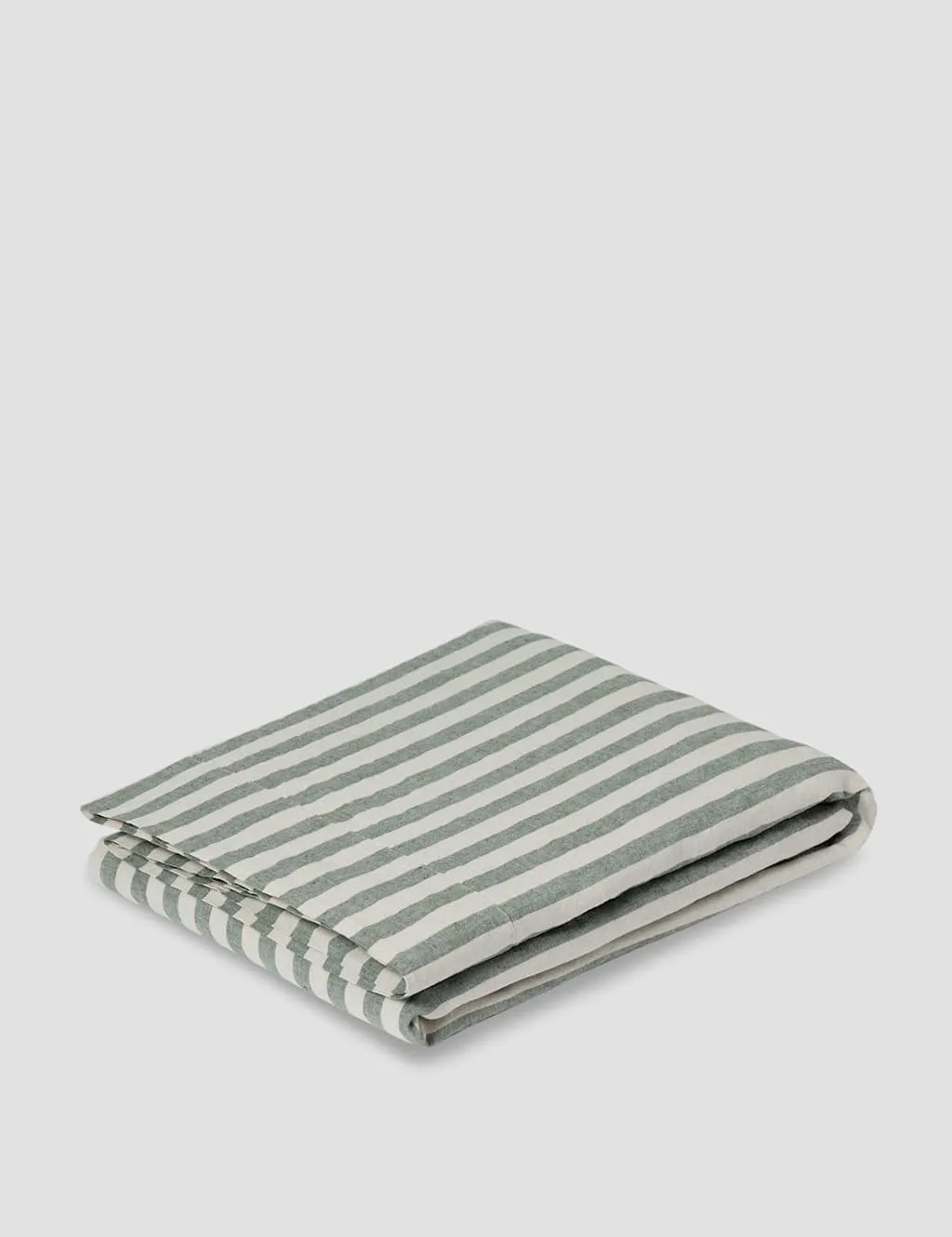 Piglet In Bed Linen Rich Striped Flat Sheet Green Mix
