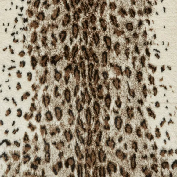 Faux Fur Leopard Print Rug 2