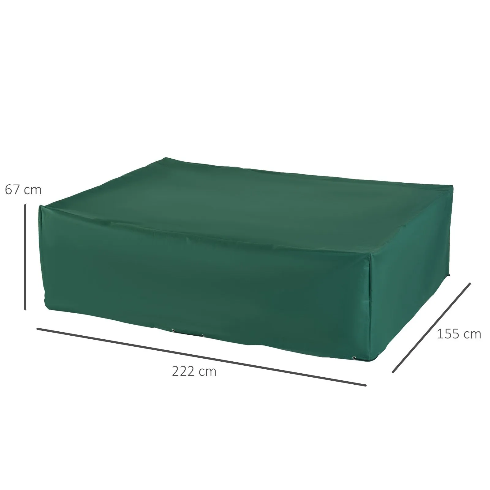 OUTSUNNY Garden Furniture Cover Outdoor Waterproof Rattan Set Rain Protection in Dark Green 3