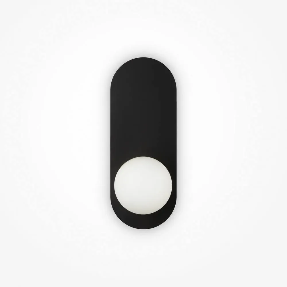 Netlighting Bao Modern Globe Wall Lights Black 1xG9 White Shade