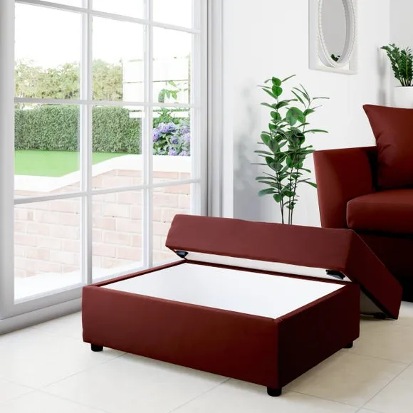 Rectangle Opulent Velvet Storage Footstool 2