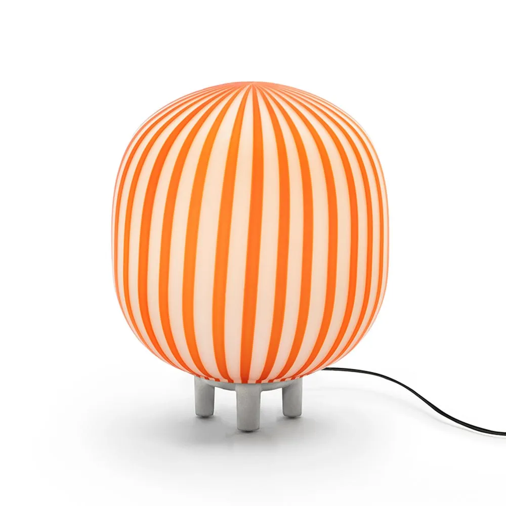 Established & Sons Filigrana T2 Cylinder Table Lamp White/Red 3