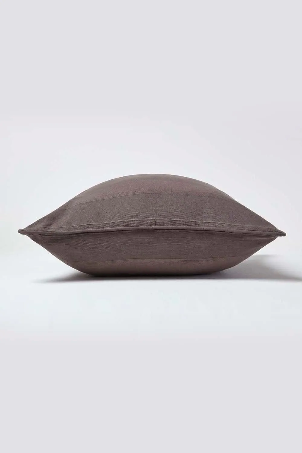 Homescapes Cotton Rajput Ribbed Cushion Cover in Charcoal 2