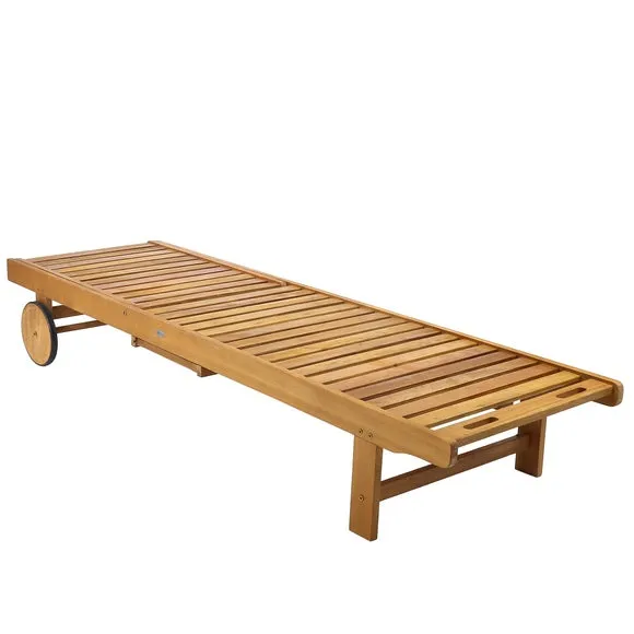 Acacia Wooden Lounger 2
