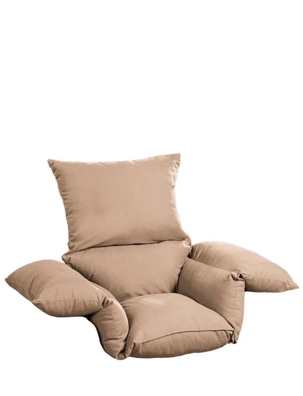 Chums Deeply Padded Comfort Cushion Soft Faux Suede Cover in Light Sand