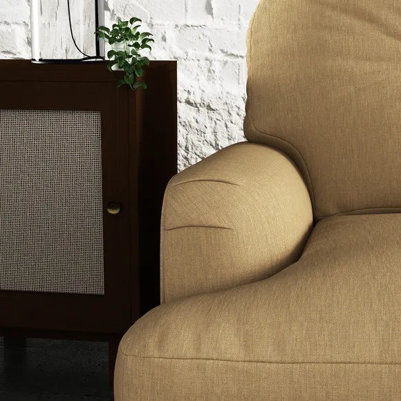 Martha Slub Faux Linen 4 Seater Sofa 5