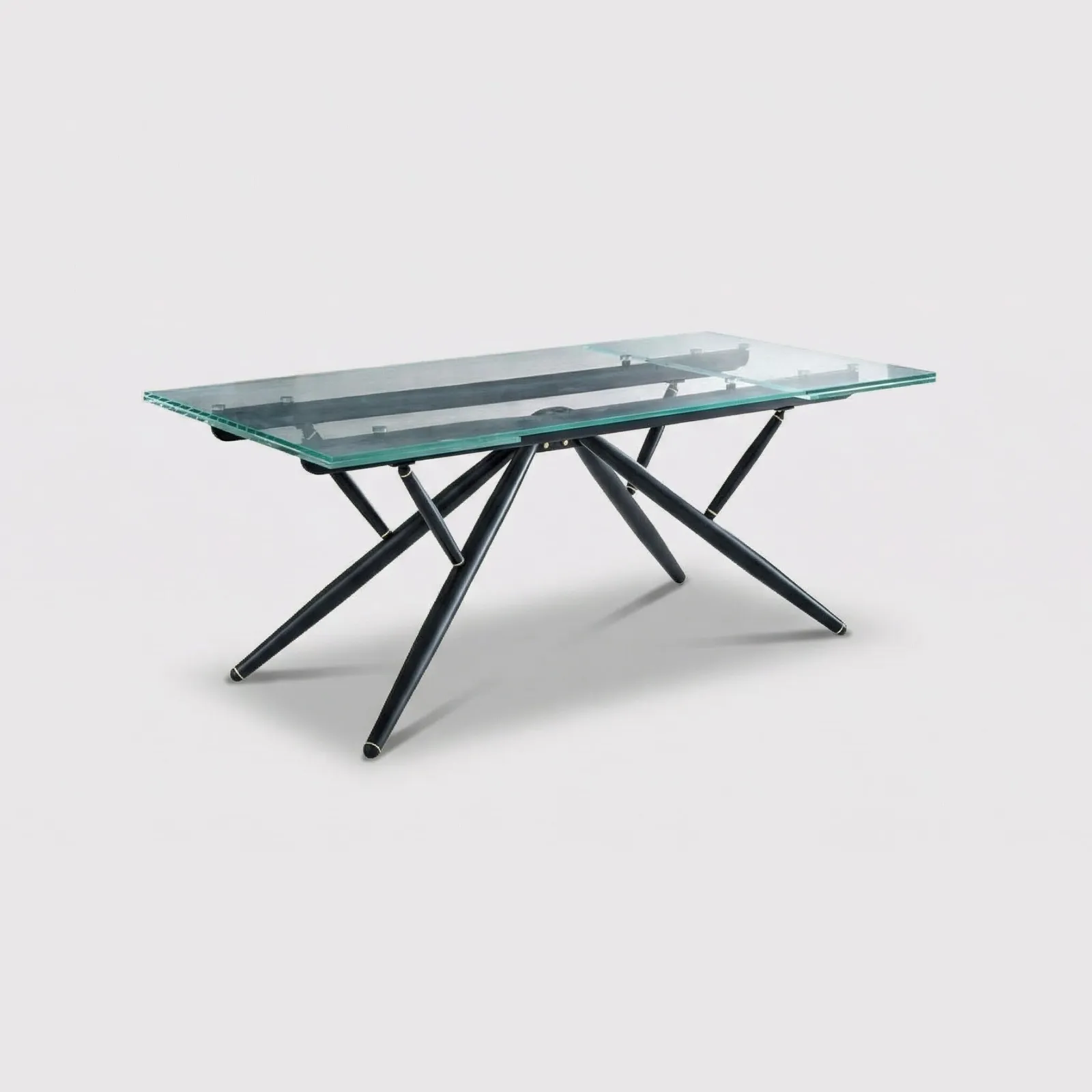 Bontempi Bridge Dining Table 200X106X75Cm, Black Glass | Barker & Stonehouse