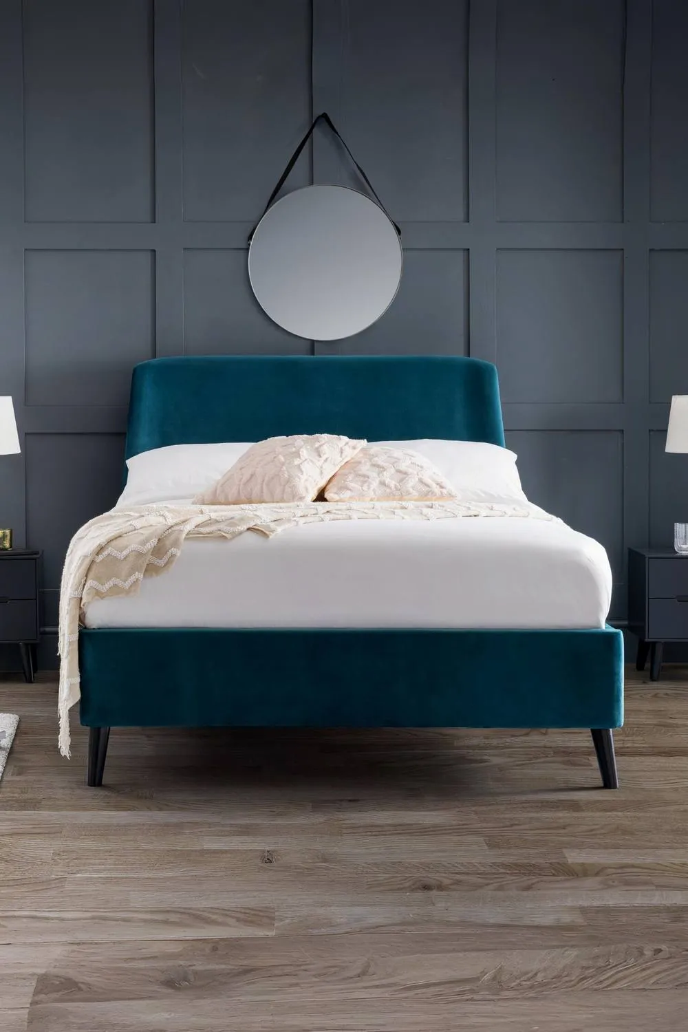 Julian Bowen Frida Upholstered Bed in Teal