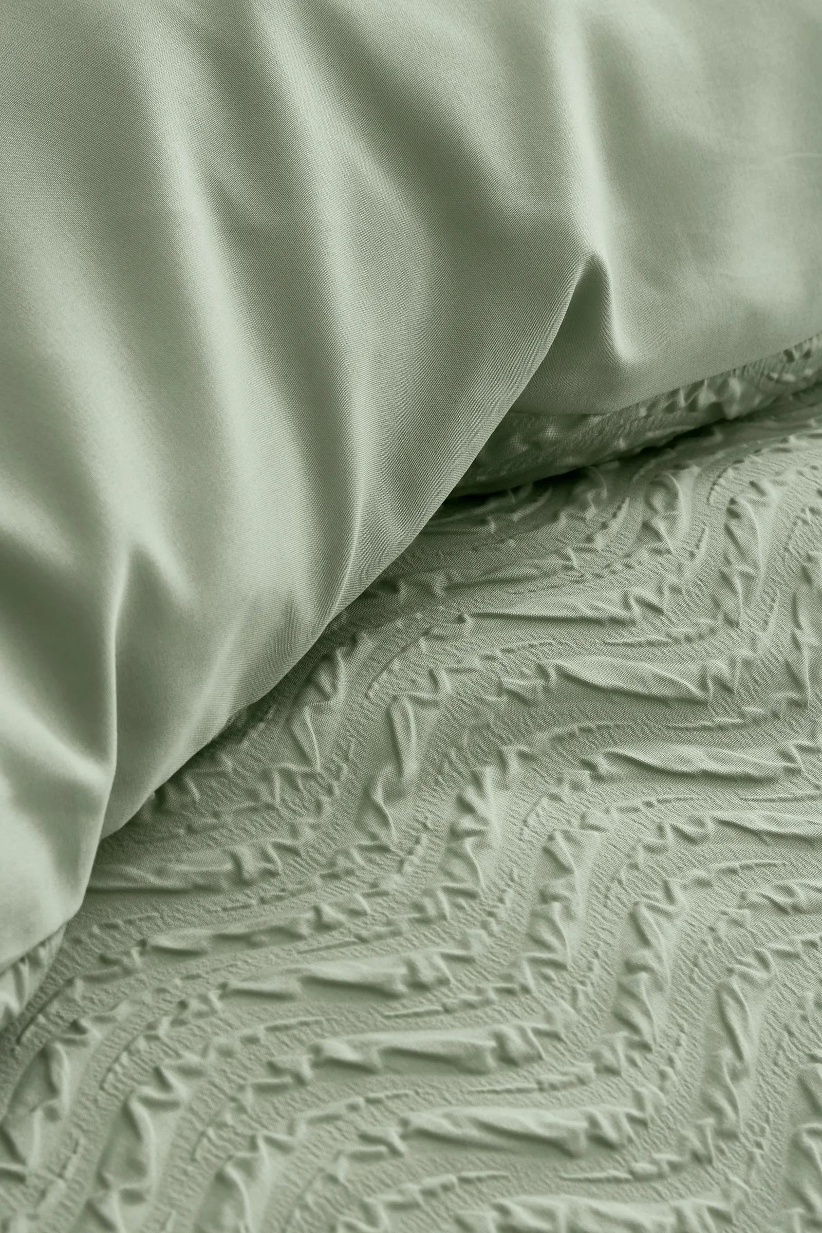 Catherine Lansfield 'Heatset Wave' Duvet Cover Set in Mint 3