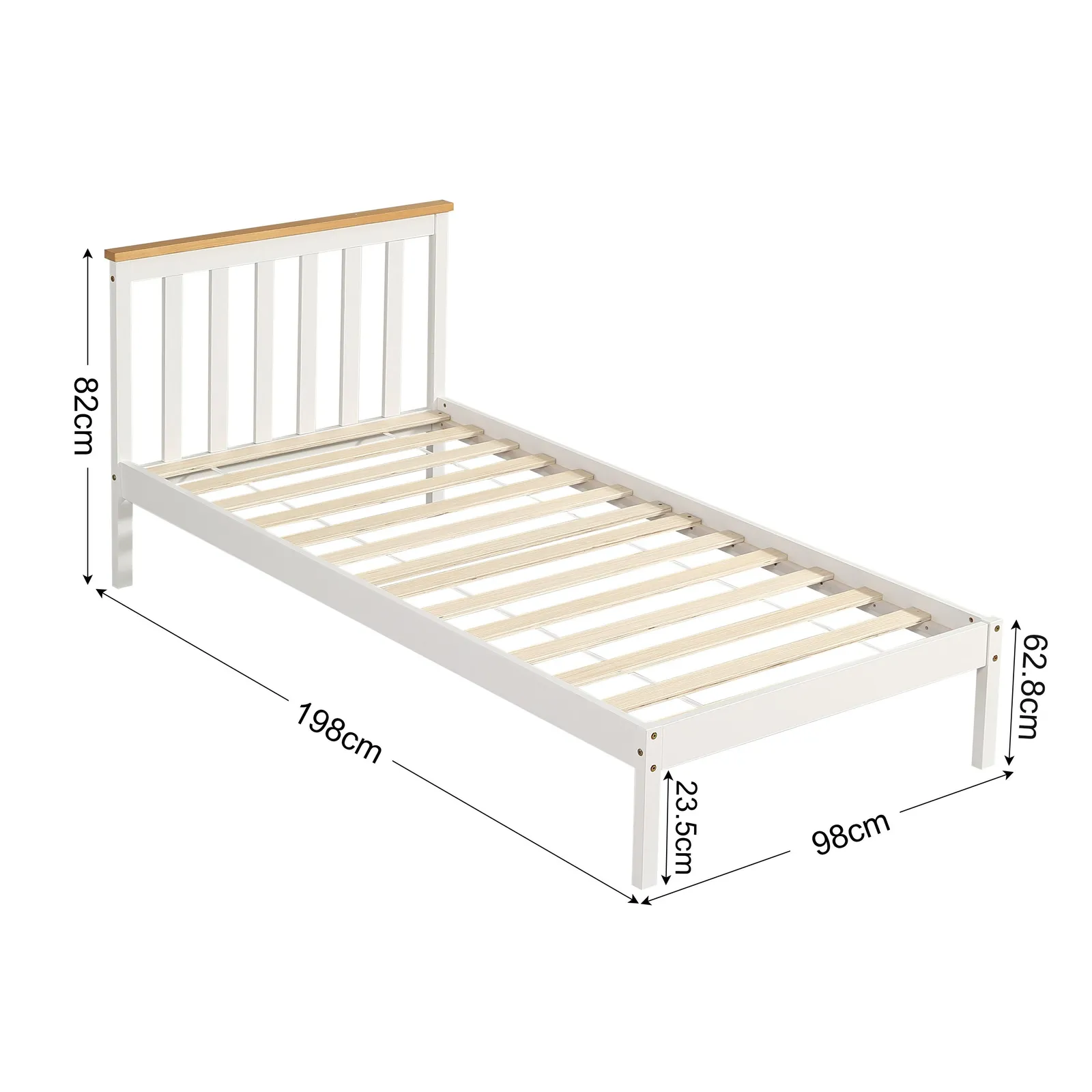 Comfy Living Ltd Low Footend Wooden Bed Frame in White 2