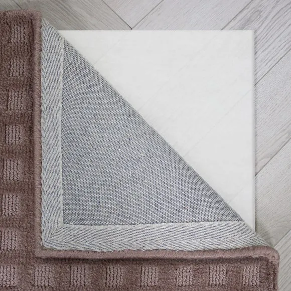 Textured Grid Checked Rug 3
