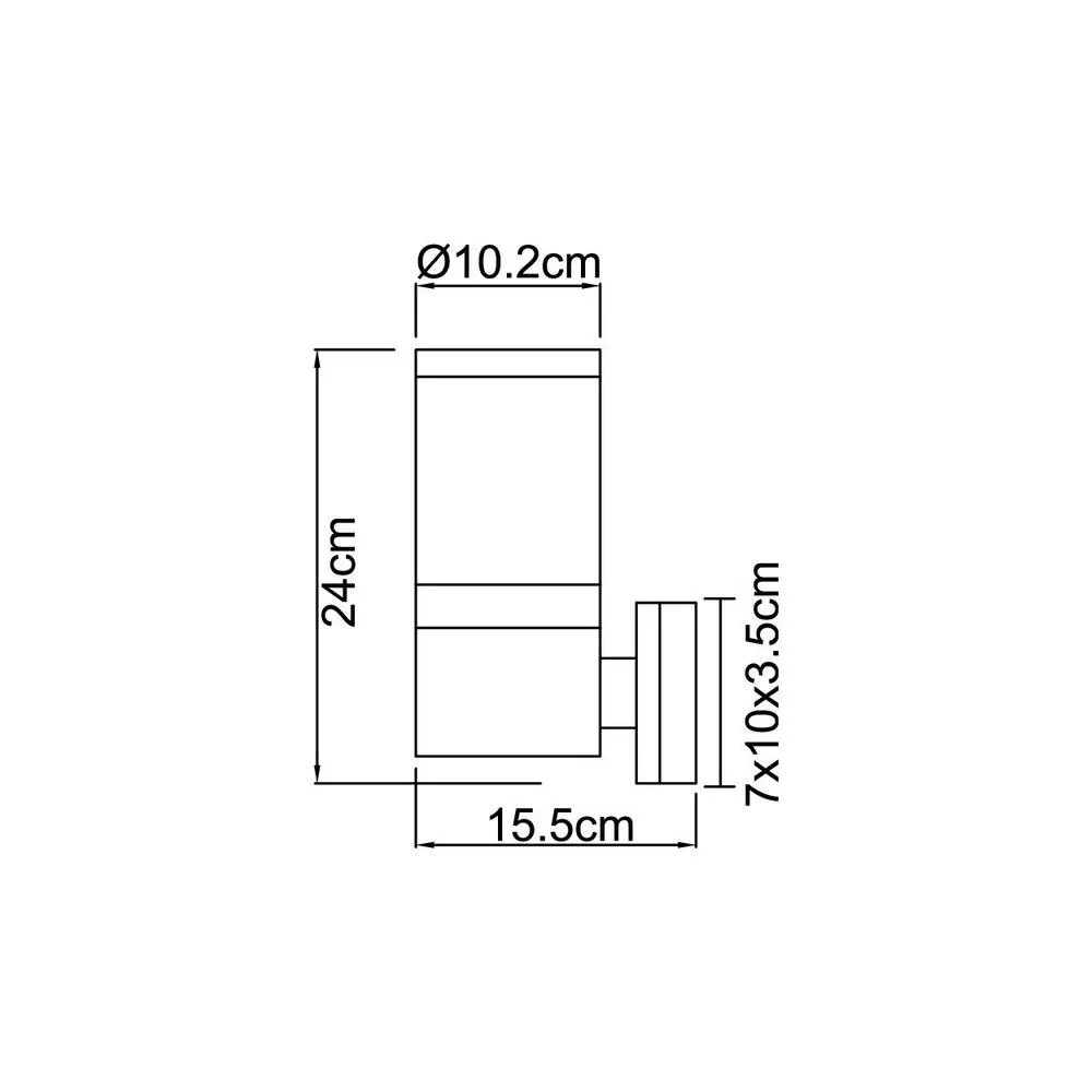 Netlighting Xeloo Outdoor Modern Wall Lamp Silver Glossy IP44 1x E27 5
