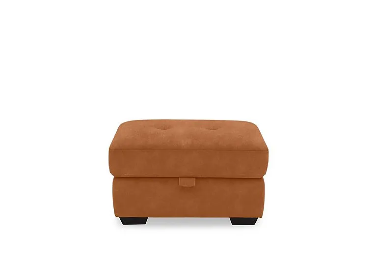 Dinky Fabric Large Storage Footstool - Dexter Pumpkin
