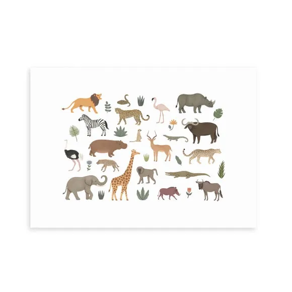 East End Prints New Safari Animals Print 2