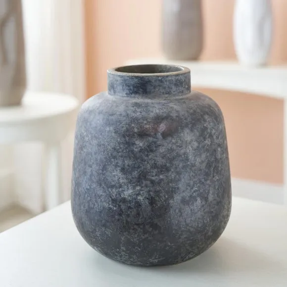 Vulcan Grey Volcanic Stoneware Vase 2