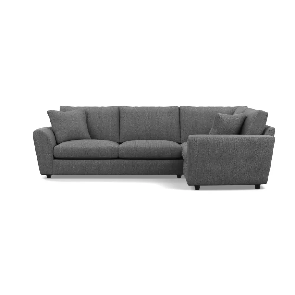 Heal's Snooze Right Hand Facing Corner Sofa Tejo Recycled Noir Black Feet