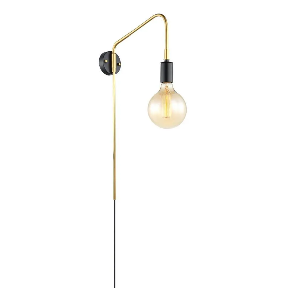 Netlighting Modern Wall Lamp Black Gold 1 Light E27 2