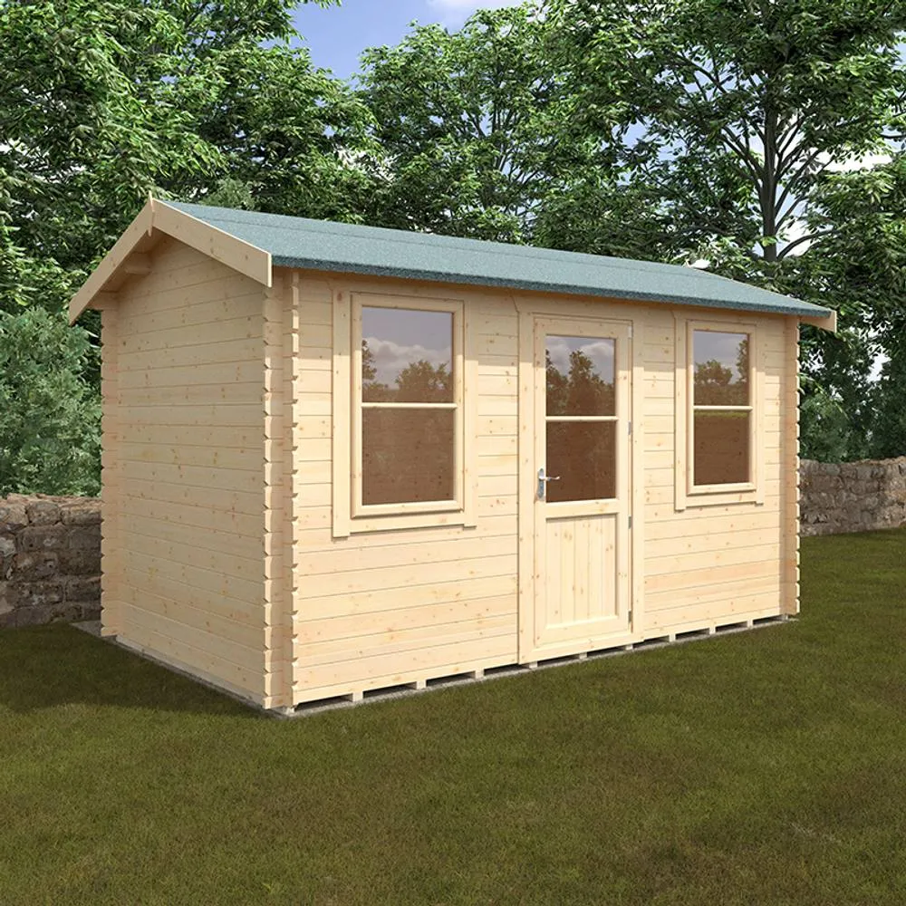 Buttercup Farm 14x8 The Skipton 28mm Cabin - L415 x W235 x H262.3 cm in Natural 2
