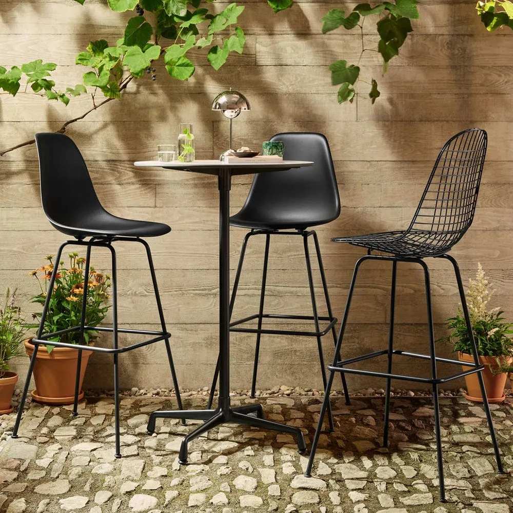 Vitra Eames Plastic Stool RE High Mustard Basic Dark Powdered Legs 3