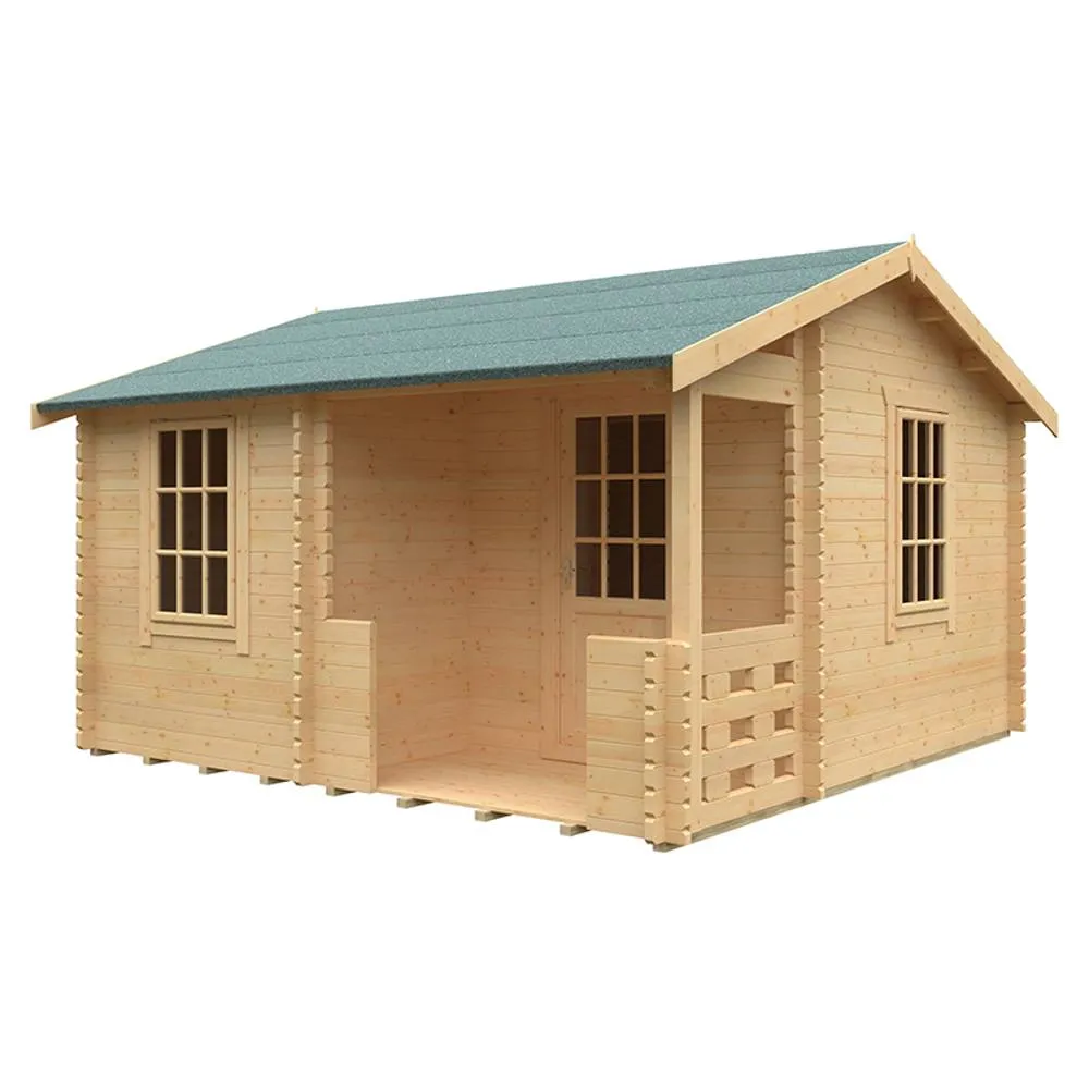 Buttercup Farm 14x14 The Gyles 44mm Cabin - L415 x W415 x H282.2 cm in Natural 1