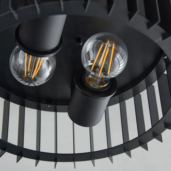 Reno Industrial Outdoor 2 Light Flush Ceiling Light 3