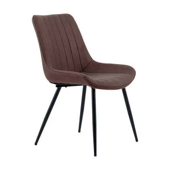 Set of 2 Zion Dining Chairs, Faux Suede 3