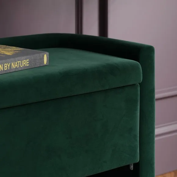 Estelle Velvet Hallway Storage Bench 4