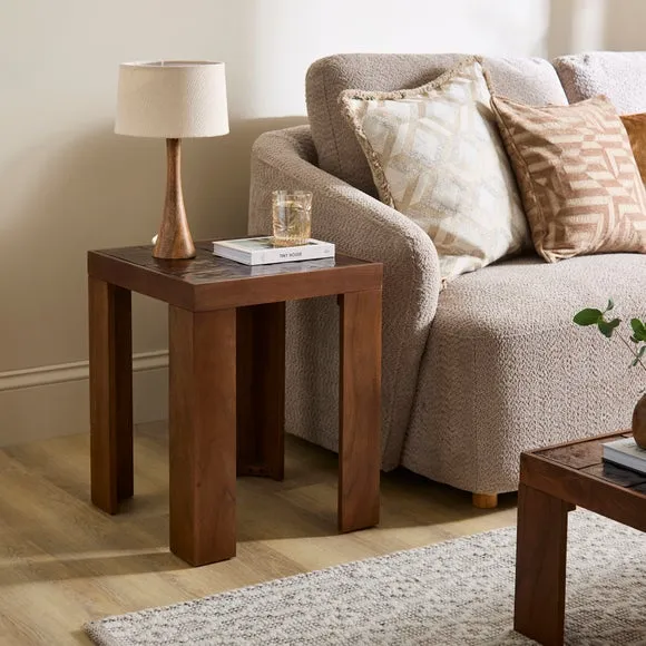 Lavina Glass Tiled Side Table