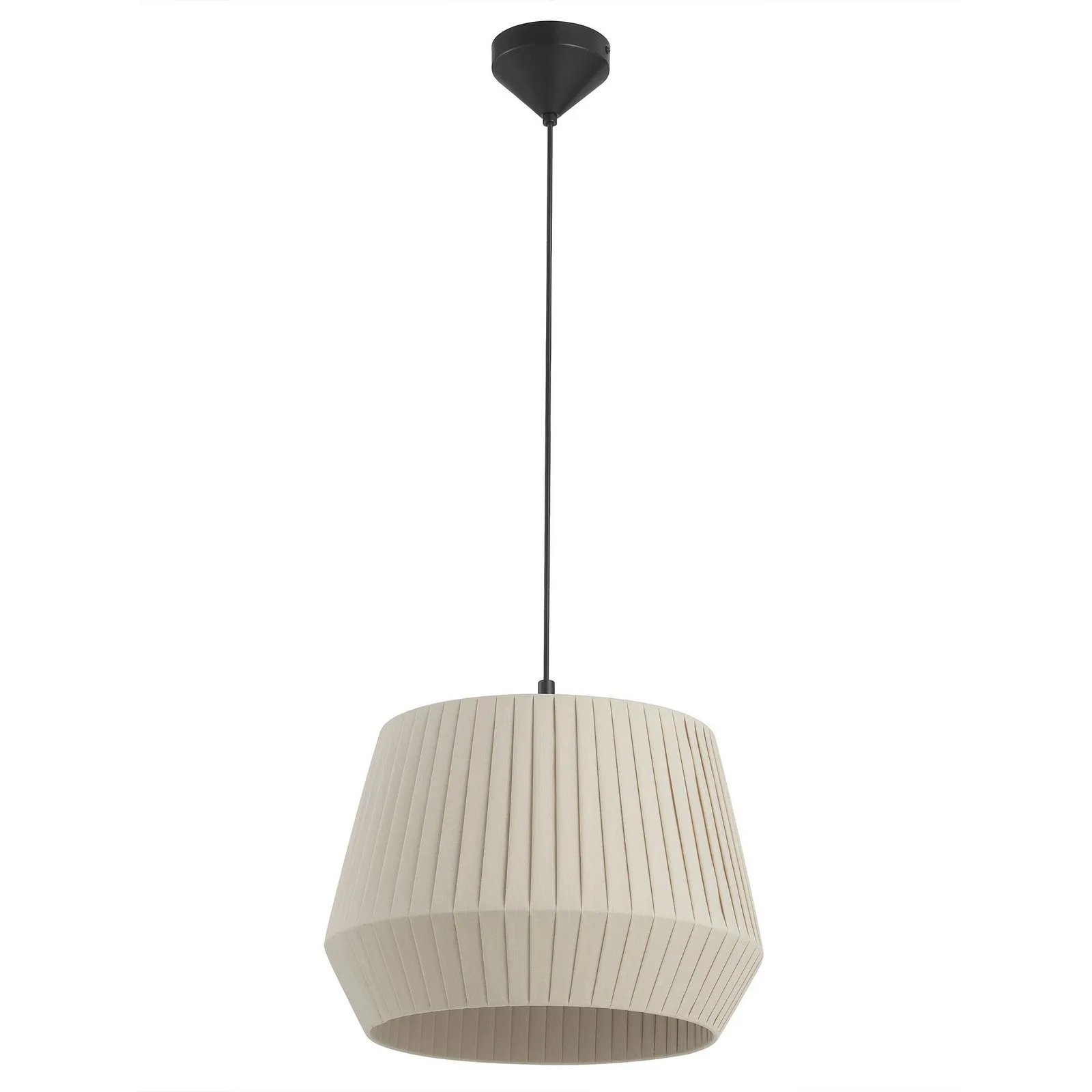 Nordlux Dicte Pendant Light Beige Textile Dining Room E27 Mains 40cm 4