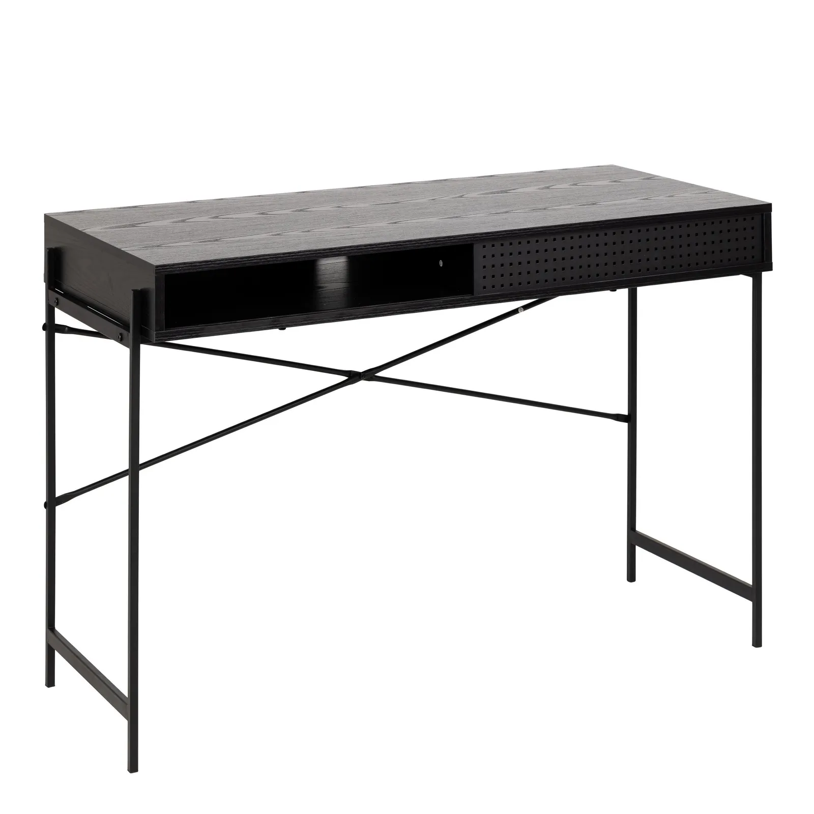 Furniture To Go Angus Office Desk with Sliding Door in Black 4