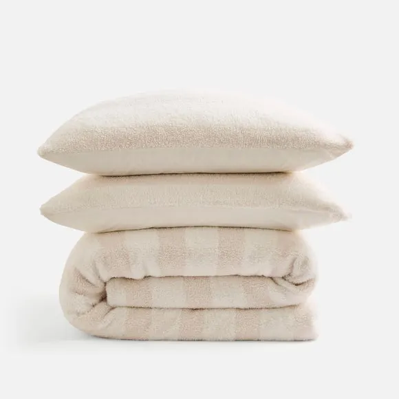 Borg Fleece Duvet Cover and Pillowcase Set 5