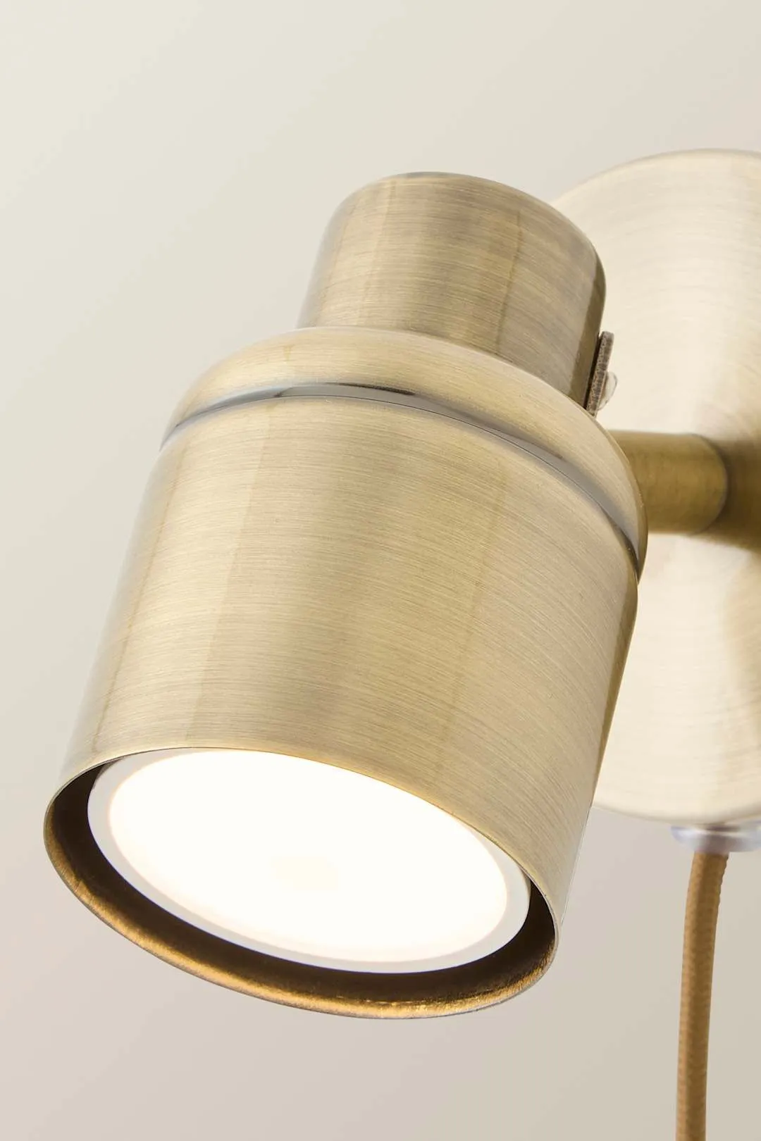 ValueLights Benton Single Adjustable Plug In Spotlight Wall Light with LED Bulb in Gold 5