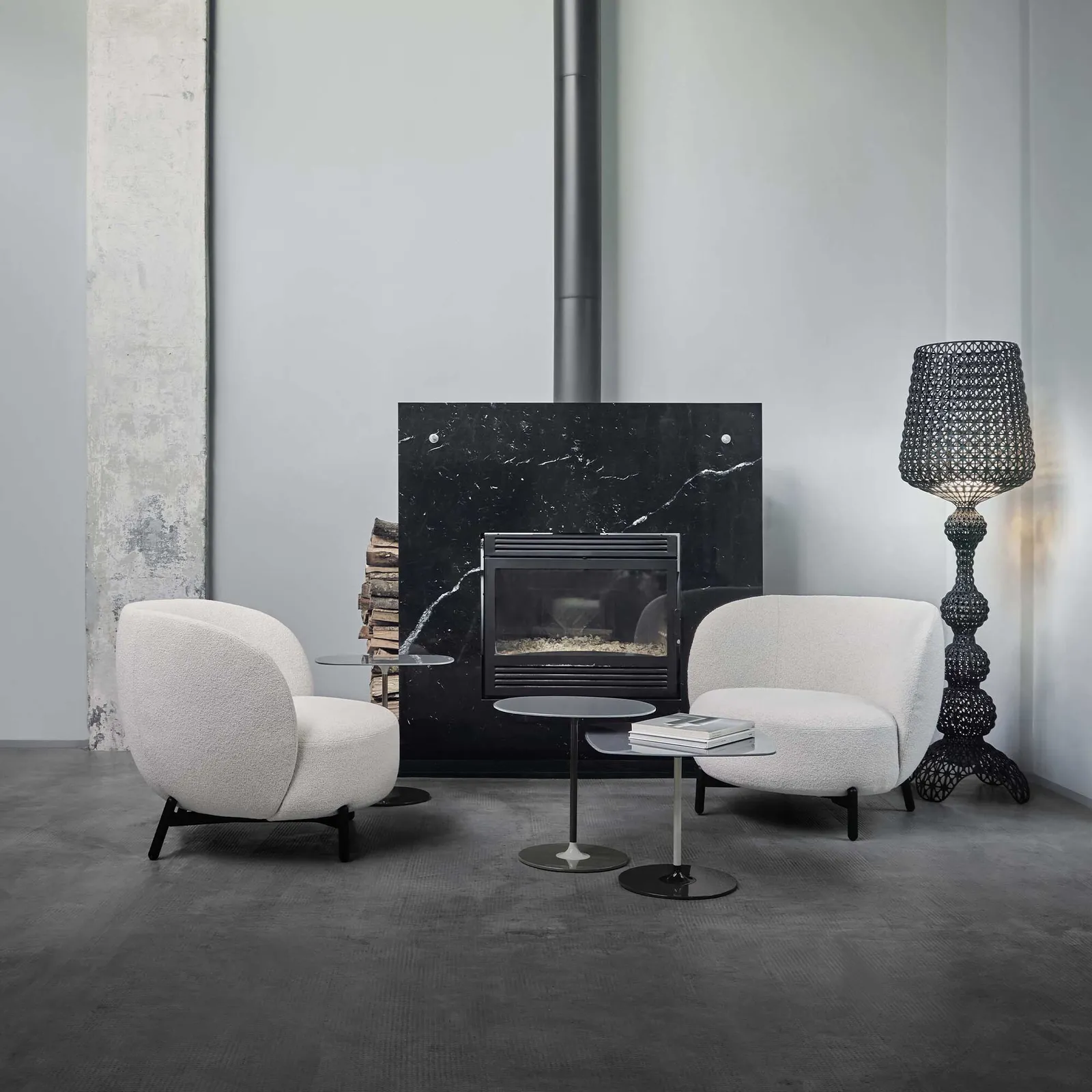 Kartell Thierry Side Table 45X45X45 Grey, Round Glass | Barker & Stonehouse 2