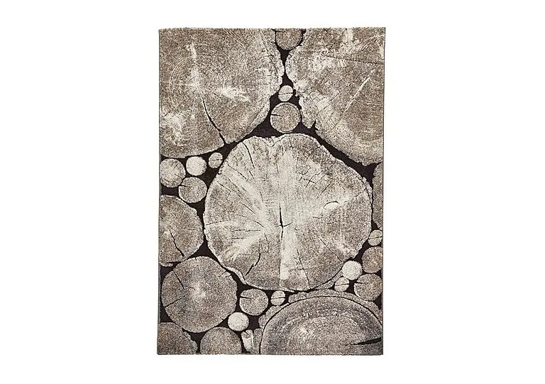 Woody Mixed Wood Logs Pattern Rug - 120cm-x-170cm