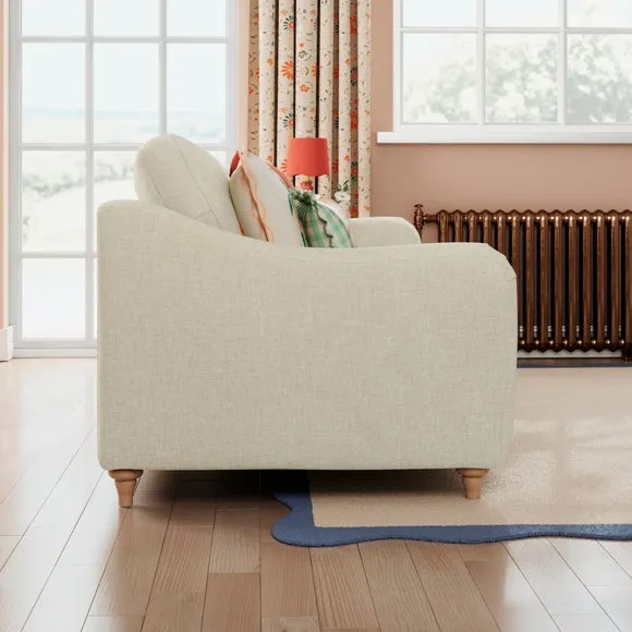 Hattie Slub Faux Linen 3 Seater Sofa 3