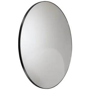 Abode Mayar Matt Black Round Bathroom Mirror - 600mm 2