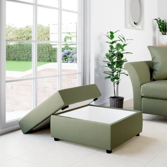 Square Opulent Velvet Storage Footstool 2