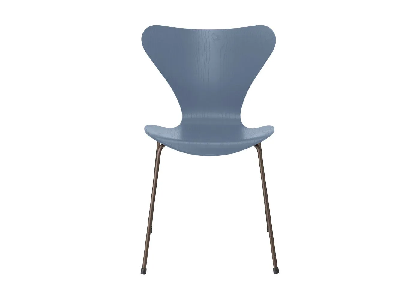 Fritz Hansen Series 7 Chair Coloured Ash Dusk Blue Bronze Legs