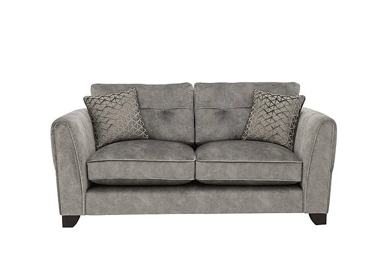 Mariah 2 Seater Fabric Classic Back Sofa Bed - Dapple Silver - Sofas and Armchairs - In Time for Christmas